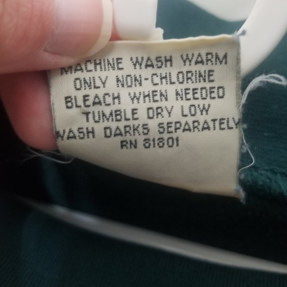 dark green men's long sleeve cotton shirt, L - Picture 3 of 4